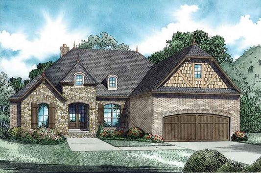 House Plan 1400 The Andrew, European House Plan