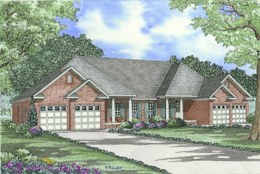 House Plan 454 Cabe Court, Multi-Family House Plan - Nelson Design Group
