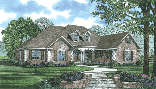 House Plan 999 The Lawrence, French Traditional House Plan - Nelson Design Group
