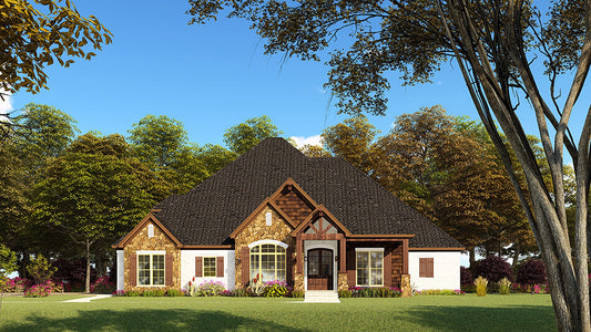 House Plan 5057 The Rockford Place, Rustic House Plan
