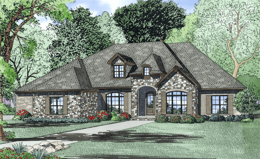 House Plan 1423 Valencia, European House Plan