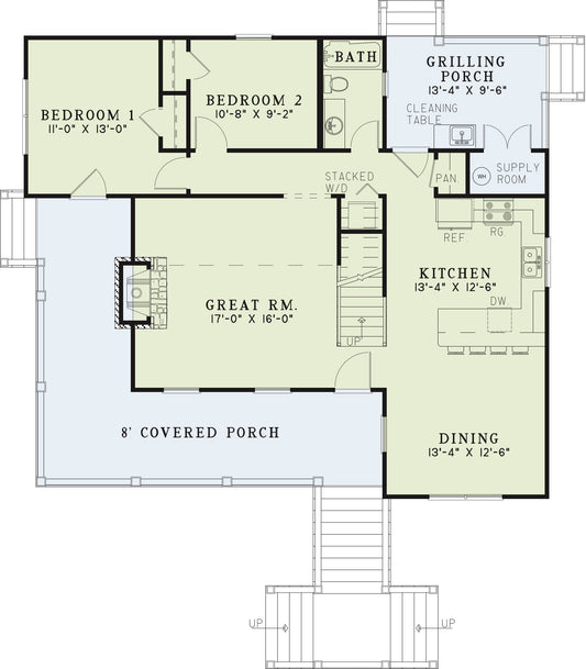 House Plan 1190 Canoe Point II, Riverbend House Plan