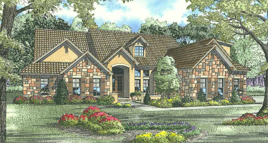 House Plan 1140 Gabriella, Tuscany Village House Plan