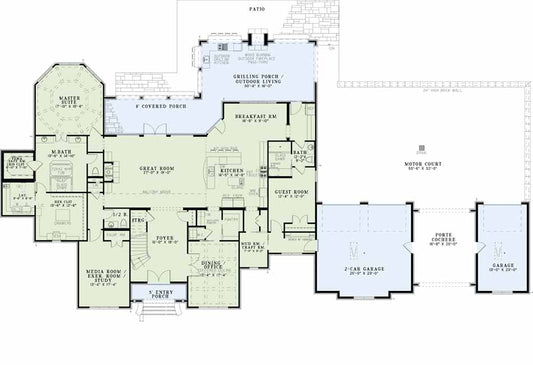House Plan 1390 Auburn Dale, European House Plan