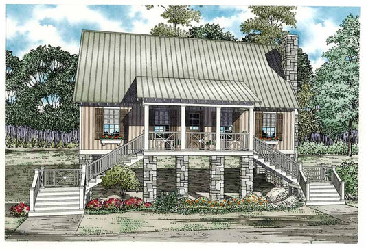 House Plan 1191 Bluff's Edge II, Riverbend House Plan