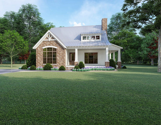 House Plan 5204 Oakleaf Cottage, Country Home House Plan