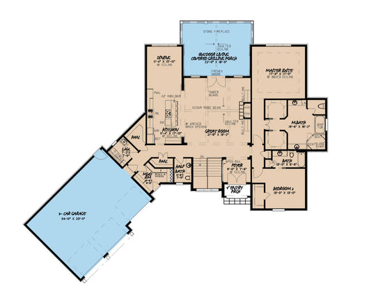 House Plan 5045 Ainsley Manor, European House Plan