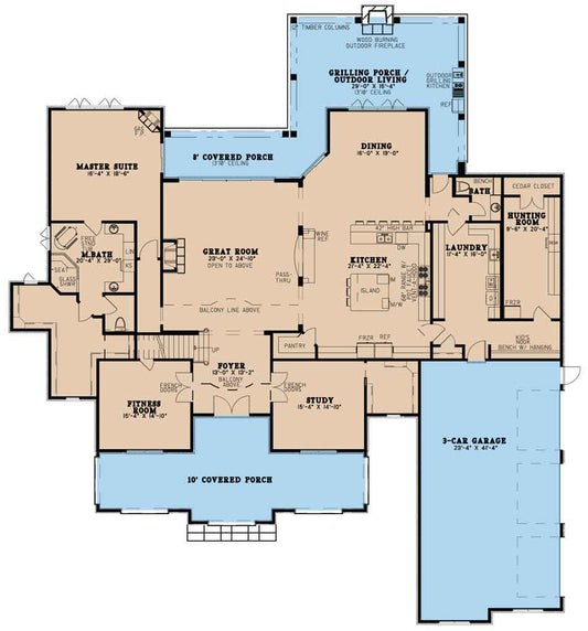 House Plan 5047 New England Manor, European House Plan