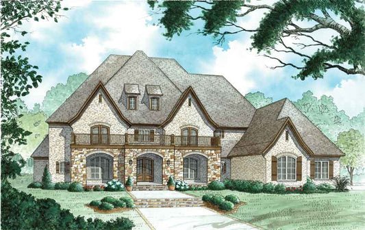 House Plan 5047 New England Manor, European House Plan