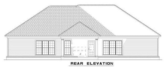 House Plan 517B Belmont Avenue, French Traditional House Plan