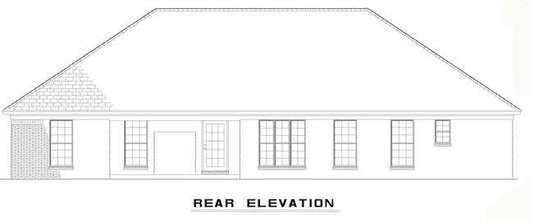 House Plan 168 Chevron, Traditional House Plan