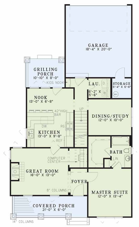 House Plan 1095 Blue Ridge, American Woodlands House Plan
