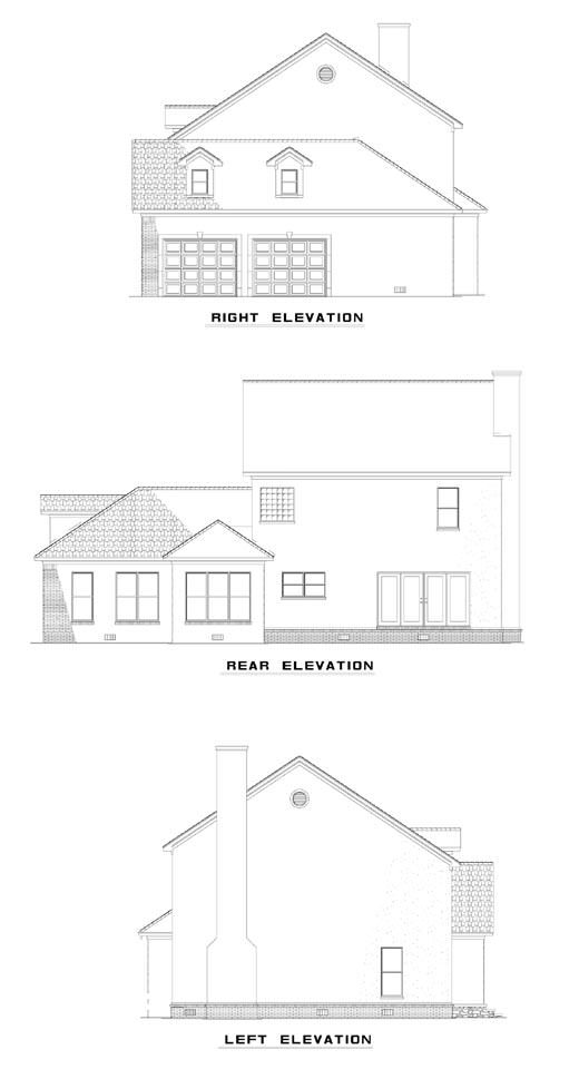 House Plan 329 Olive Street, French Traditional House Plan