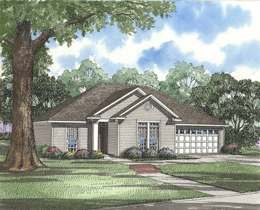 House Plan 387B Spruce Street, Traditional House Plan