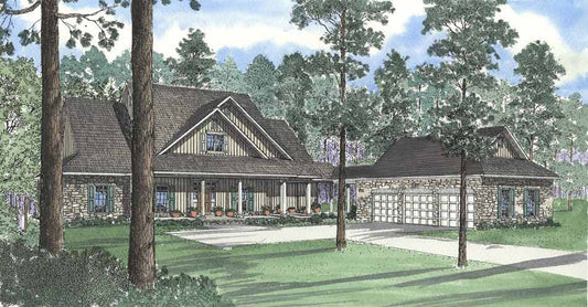 House Plan 396 Hickory Place, Country Home House Plan