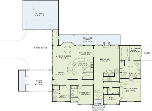 House Plan 486 Willow Lane, French Classic House Plan
