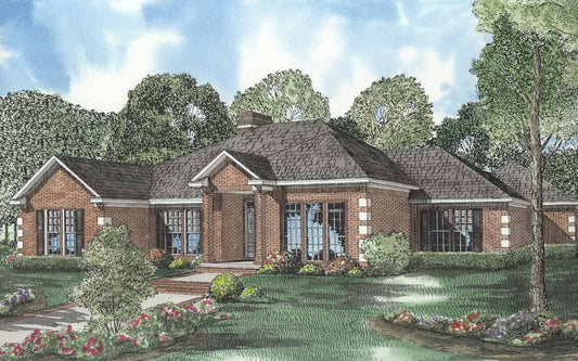 House Plan 681 Country Club Drive, French Traditional House Plan
