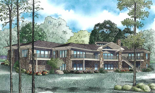 House Plan 1383 Cabana Way, Waterfront House Plan