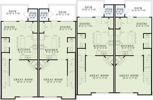 House Plan 1122 Cambridge Court, Multi-Family House Plan