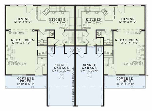 House Plan 413 Brookshire, Multi-Family House Plan