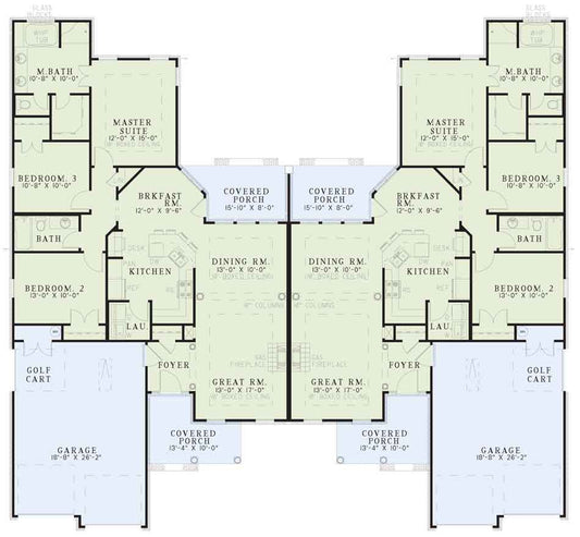 House Plan 454B New York Cove, Multi-Family House Plan