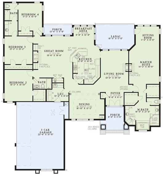 House Plan 552 The Evandale, Florida House Plan