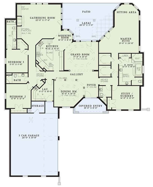 House Plan 553 The Mansor, Florida House Plan