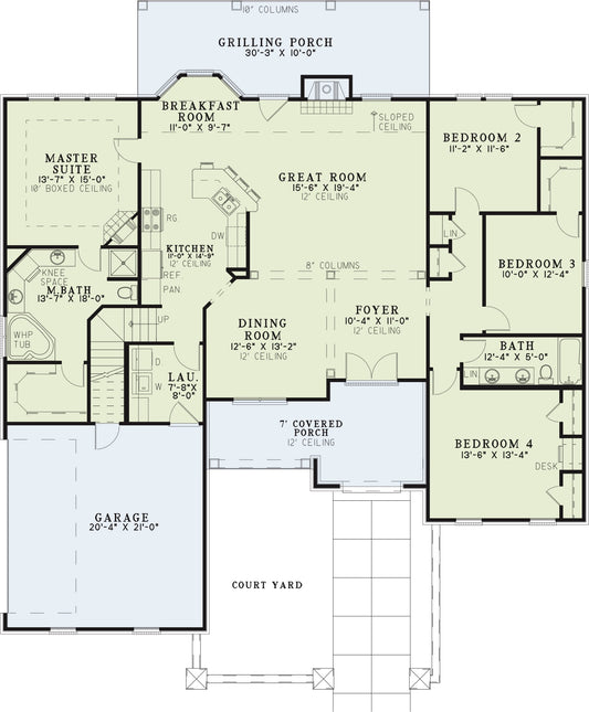 Plano de casa 1137 Antigua, Plano de casa de estilo toscano