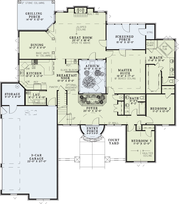Atrium House Plans Collection – Nelson Design Group