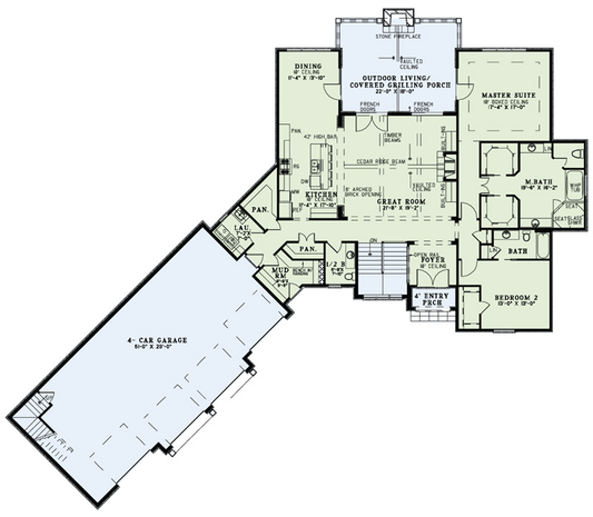 House Plan 1444 Chadwick Drive, European House Plan