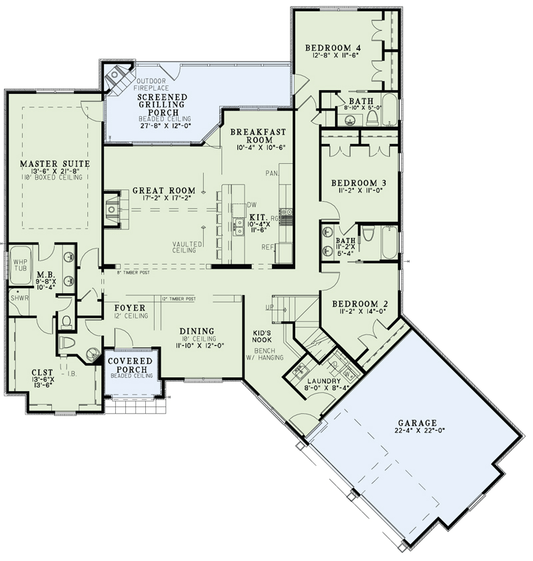 House Plan 1440 Canterbury Cove, European House Plan