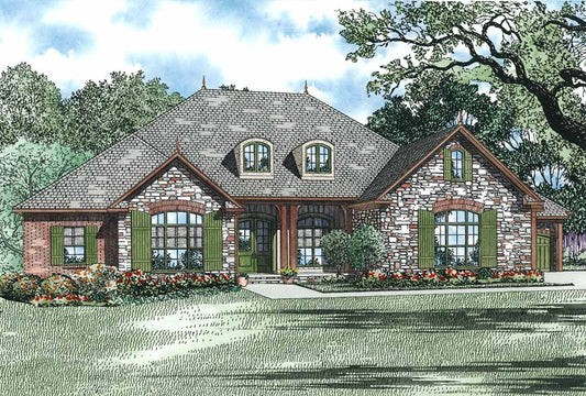 House Plan 1352 Juliette, European House Plan