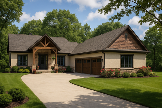 House Plan 5007 The Croft Manor, Rustic House Plan