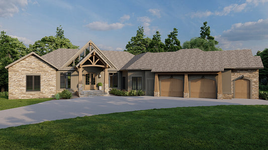 House Plan 5016 Timberline Ridge, Rustic House Plan