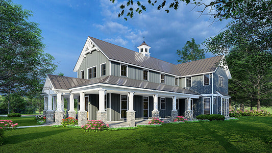 House Plan 5321-3C Grey Horse Ranch, Farmhouse House Plan