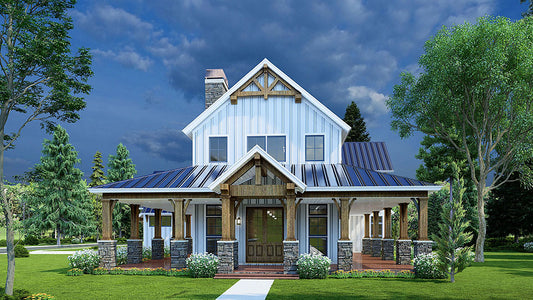 House Plan 5321 White Horse Ranch, Farmhouse House Plan