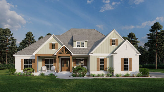 House Plan 5360 Council Bluff, Farmhouse House Plan
