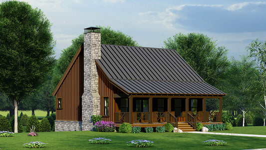 House Plan 5370 Birchwood Cabin, Country Home House Plan