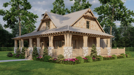 House Plan 5423 Cedarwood Retreat, Riverbend Cabin House Plan