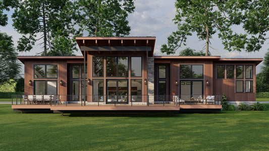 House Plan 5433 Twin Slopes Retreat, Modern House Plan