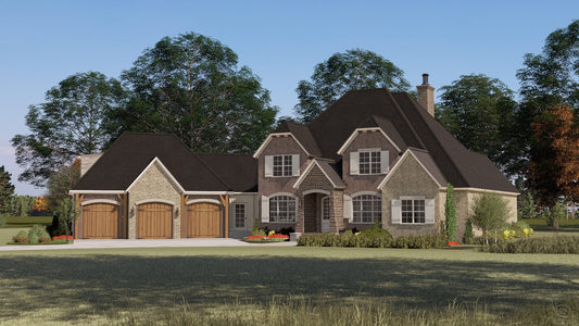 European House Plan, 5466 Mansard Mannor