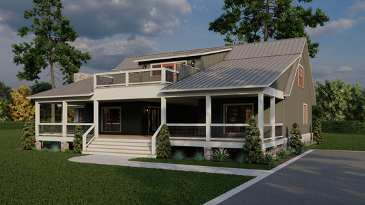 House Plan 5505 Dog Trot Alley, Riverbend House Plan