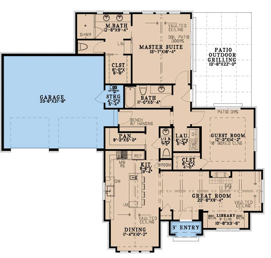 House Plan 5531 The Clover House, Bungalow House Plan
