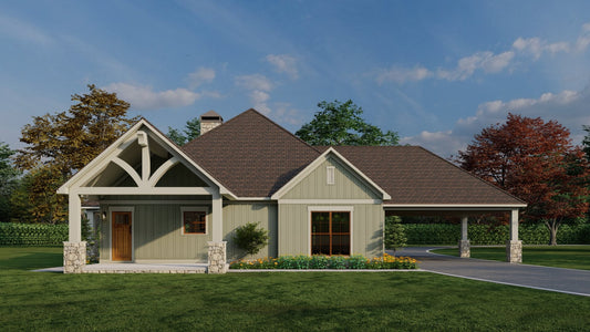 House Plan 5003 Treetop Retreat, Craftsman Bungalow House Plan