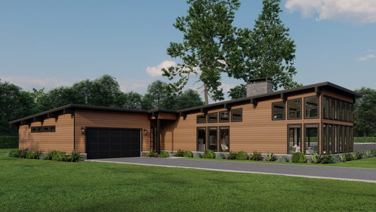 House Plan 5428 Rocky Mountain Retreat, Modern House Plan