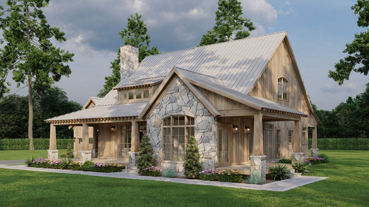 House Plan 5430 Willow Creek Cottage, Rustic House Plan