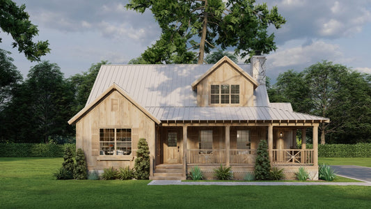 House Plan MEN 5446 Spring River Retreat, Riverbend Cabin