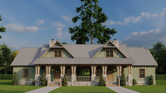 Riverbend Cabin House Plan, 5459 River Cottage Retreat