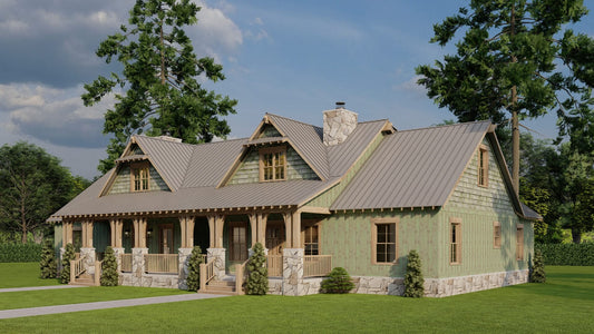 Riverbend Cabin House Plan, 5459 River Cottage Retreat