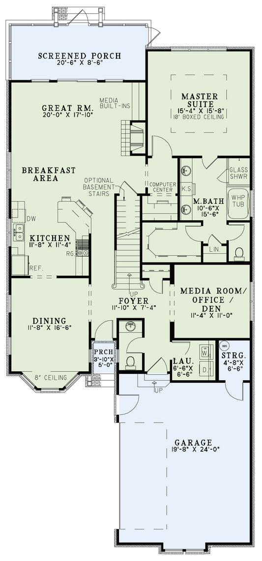 House Plan 1120 Elaine, Traditional House Plan